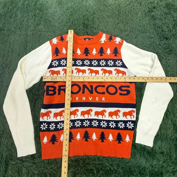 Denver Broncos Adult National Football League NFL Large Ugly Christmas Sweater - Picture 2 of 5